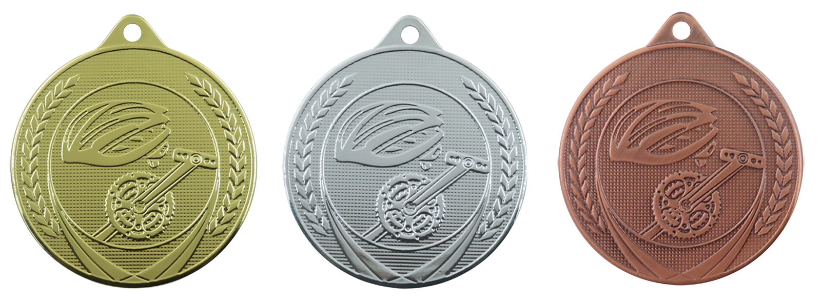 Fietsen-Mountainbike ME616 Medaille Ø 50 mm goud-zilver-brons Compleet